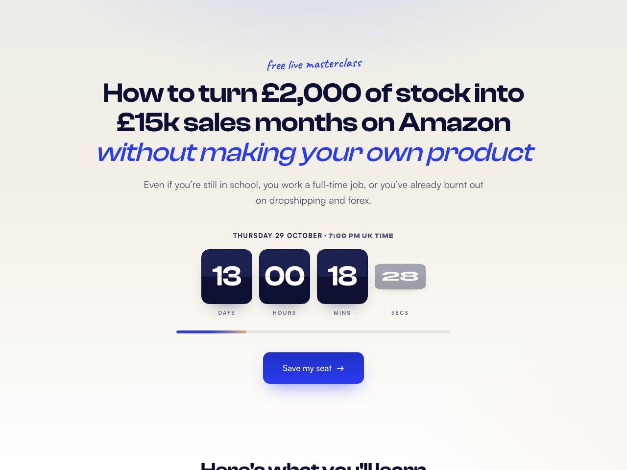 Registration page preview