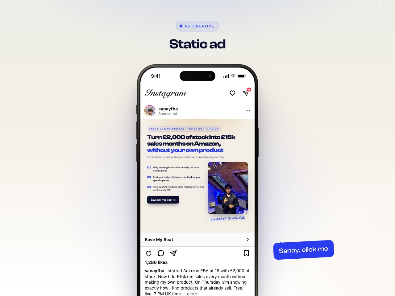 Static ad preview